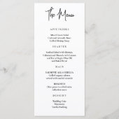 Eenvoudig Modern Minimaal Menu Klassiek Script Zwa (Voorkant)