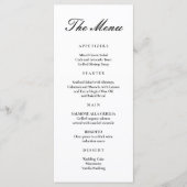 Eenvoudig Modern Minimaal Menu Klassiek Script Zwa (Voorkant)