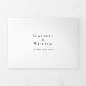 Eenvoudig Modern Minimaal Menu RSVP Bruiloft Alles (Cover)