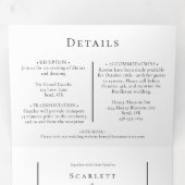 Eenvoudig Modern Minimaal Menu RSVP Bruiloft Alles (Binnenzijde eerst)