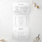 Eenvoudig Modern Minimaal Menu RSVP Bruiloft Alles (Binnen)