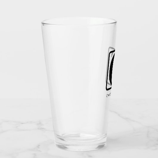 Eenvoudig Modern Minimaal Monogram Custom Naam Bie Glas (Rechts)