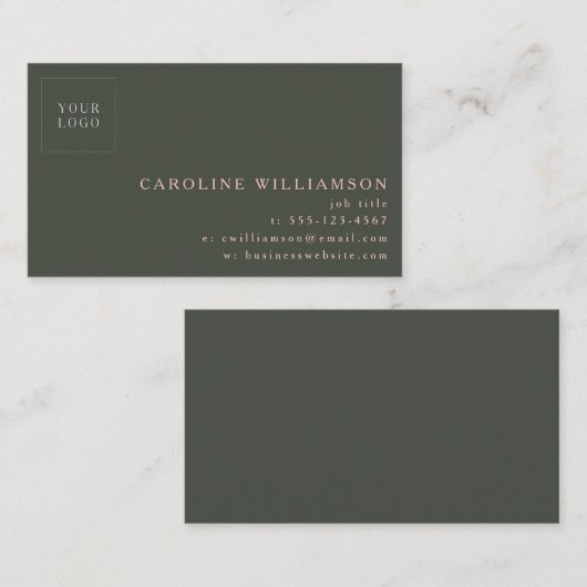 Eenvoudig, modern, minimaal, professioneel roze, g visitekaartje (Voorkant / Achterkant)