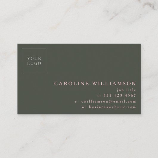 Eenvoudig, modern, minimaal, professioneel roze, g visitekaartje (Voorkant)