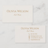 Eenvoudig modern minimaal professioneel Visitekaar Visitekaartje (Voorkant / Achterkant)