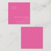 Eenvoudig, modern, minimaal, professioneel, warm r vierkante visitekaartje (Voorkant / Achterkant)