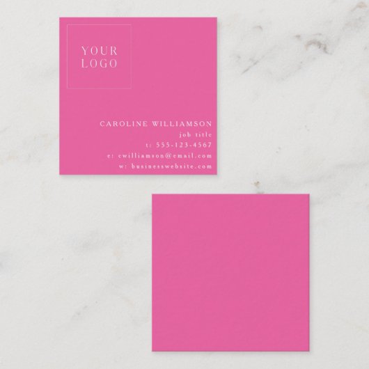 Eenvoudig, modern, minimaal, professioneel, warm r vierkante visitekaartje (Voorkant / Achterkant)