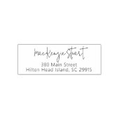 Eenvoudig Modern Minimaal Retour Adres Script Zelfinktende Stempel (Design)