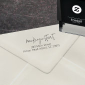 Eenvoudig Modern Minimaal Retour Adres Script Zelfinktende Stempel