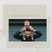 Eenvoudig, modern, minimaal, Single Photo Happy Ni Feestdagenkaart (Voorkant / Achterkant)