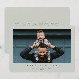 Eenvoudig, modern, minimaal, Single Photo Happy Ni Feestdagenkaart