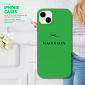 Eenvoudig Modern Minimaal Trendy Groen met Zwarte Case-Mate iPhone Case