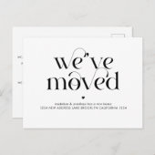 Eenvoudig, modern, minimaal, we hebben ons verplaa aankondigingskaart (Voorkant / Achterkant)