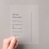 Eenvoudig Modern Minimaal We Zijn Engaged Acryl Uitnodigingen (Insitu (Draagbaar))