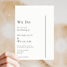 Eenvoudig Modern Minimaal Wij Doen Huwelijk Kaart