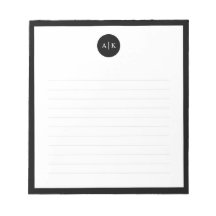 Eenvoudig modern, minimaal zwart-wit cirkelmonogra