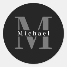 Eenvoudig modern, minimaal zwart-wit monogram