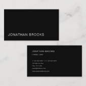 Eenvoudig, modern, minimaal zwart-wit visitekaartje (Voorkant / Achterkant)