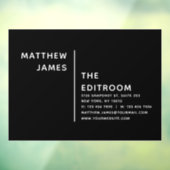 Eenvoudig Modern Minimaal Zwart Wit Zakelijk Raamsticker (Vel 3)