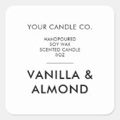 Eenvoudig Modern Minimal Candle Label (Voorkant)
