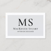 Eenvoudig Modern Minimal Monogram Elegant Business Visitekaartje (Voorkant)