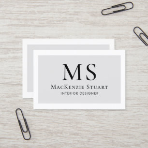 Eenvoudig Modern Minimal Monogram Elegant Business Visitekaartje