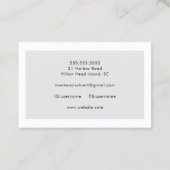 Eenvoudig Modern Minimal Monogram Elegant Business Visitekaartje (Achterkant)