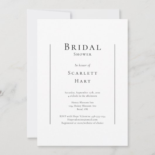 Eenvoudig Modern Minimal Photo Vrijgezellenfeest Kaart (Achterkant)