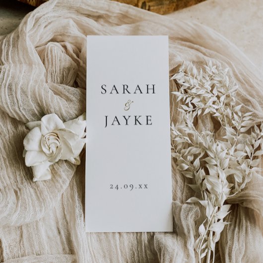 Eenvoudig Modern Minimal Wedding Ceremony Programm