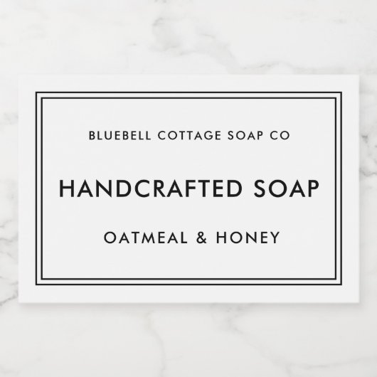 Eenvoudig modern minimal zeep product label voedselcontainer etiket (Enkel label)