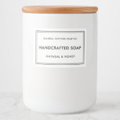 Eenvoudig modern minimal zeep product label voedselcontainer etiket (Voorkant)