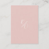 Eenvoudig Modern Minimalist Blush Wedding Informatiekaartje (Achterkant)