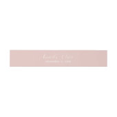Eenvoudig Modern Minimalist Blush Wedding Uitnodigingen Wikkel (Vlak)