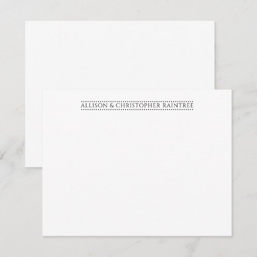 Eenvoudig Modern Minimalist Couple Pas getrouwd We Notitiekaartje (Voorkant / Achterkant)