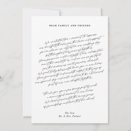 Eenvoudig Modern Minimalistisch 3 Foto Huwelijk Bedankkaart (Achterkant)