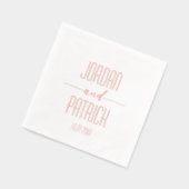 Eenvoudig modern, minimalistisch, aangepast huweli folie servetten (Links)