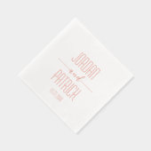 Eenvoudig modern, minimalistisch, aangepast huweli folie servetten (Rechts)