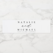 Eenvoudig modern, minimalistisch, aangepast huweli waterfles etiket (Enkel label)