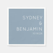 Eenvoudig modern minimalistisch aangepast huwelijk servet (Voorkant)