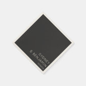 Eenvoudig modern minimalistisch aangepast huwelijk servet (Hoek)