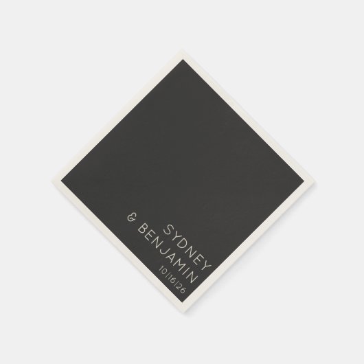 Eenvoudig modern minimalistisch aangepast huwelijk servet (Hoek)