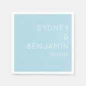 Eenvoudig modern minimalistisch aangepast huwelijk servet (Voorkant)