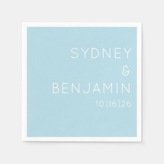 Eenvoudig modern minimalistisch aangepast huwelijk servet (Voorkant)