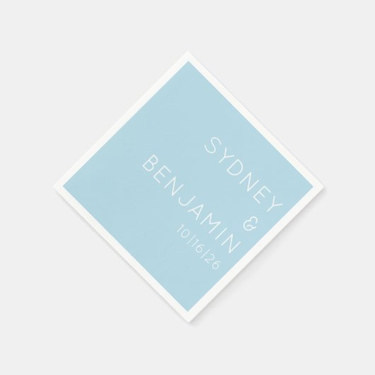 Eenvoudig modern minimalistisch aangepast huwelijk servet (Hoek)