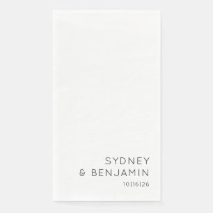Eenvoudig Modern Minimalistisch Aangepast Trouwen Servet