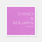 Eenvoudig modern minimalistisch aangepaste bruilof servet (Voorkant)