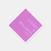 Eenvoudig modern minimalistisch aangepaste bruilof servet (Hoek)