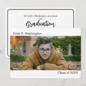 Eenvoudig Modern Minimalistisch Afstudeerder Aanko Kaart (Voorkant / Achterkant)