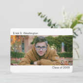 Eenvoudig Modern Minimalistisch Afstudeerder Aanko Kaart (Staand voorkant)