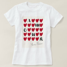 Eenvoudig modern minimalistisch Amour Valentijn T- T-shirt